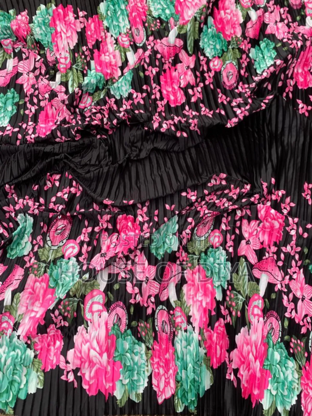 Pleated Flower Sunray Material
