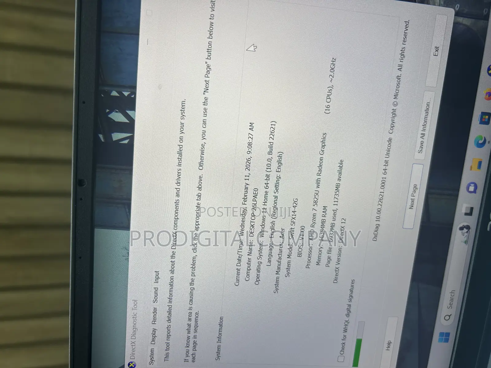 Laptop Asus TUF Gaming F16 18GB AMD Ryzen 5 SSD 256GB