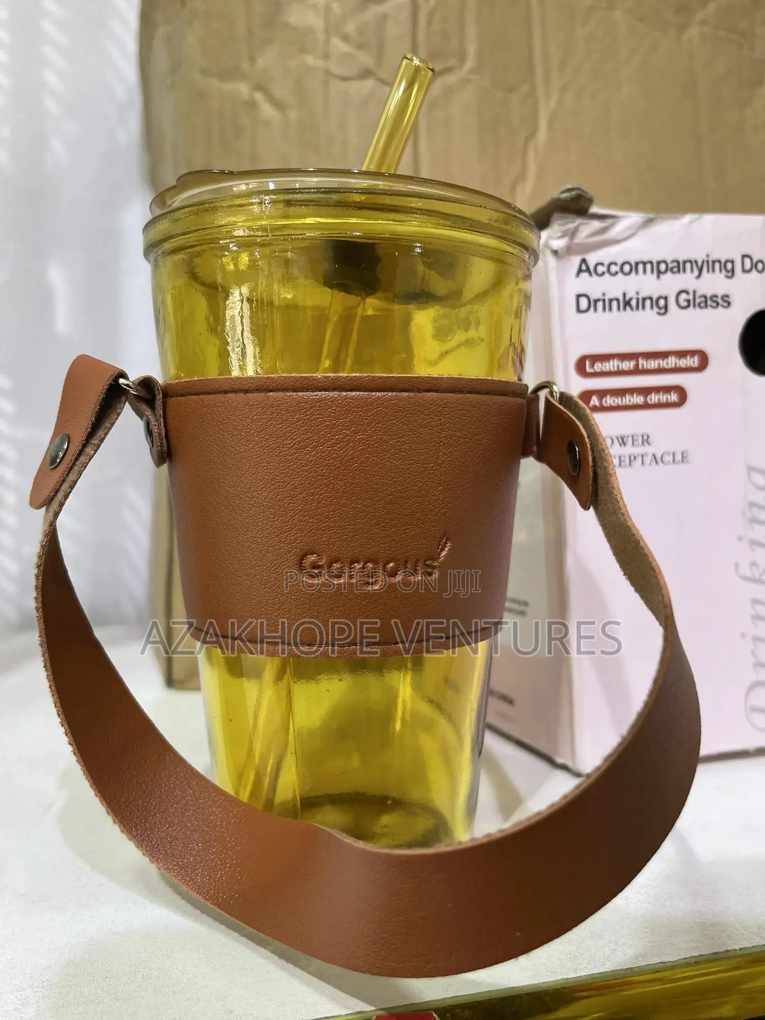 Amber-Colored Glass Tumbler