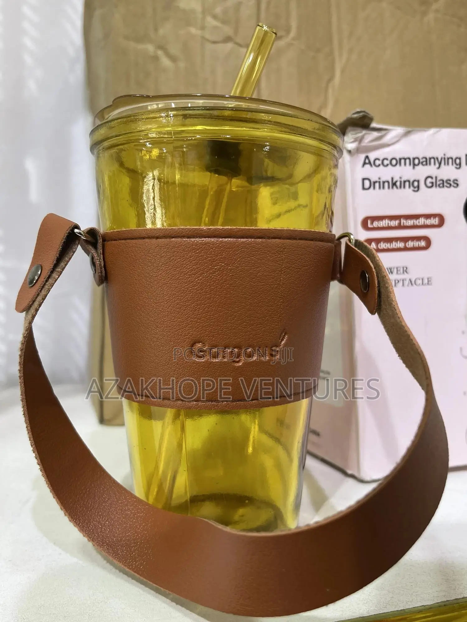 Amber-Colored Glass Tumbler