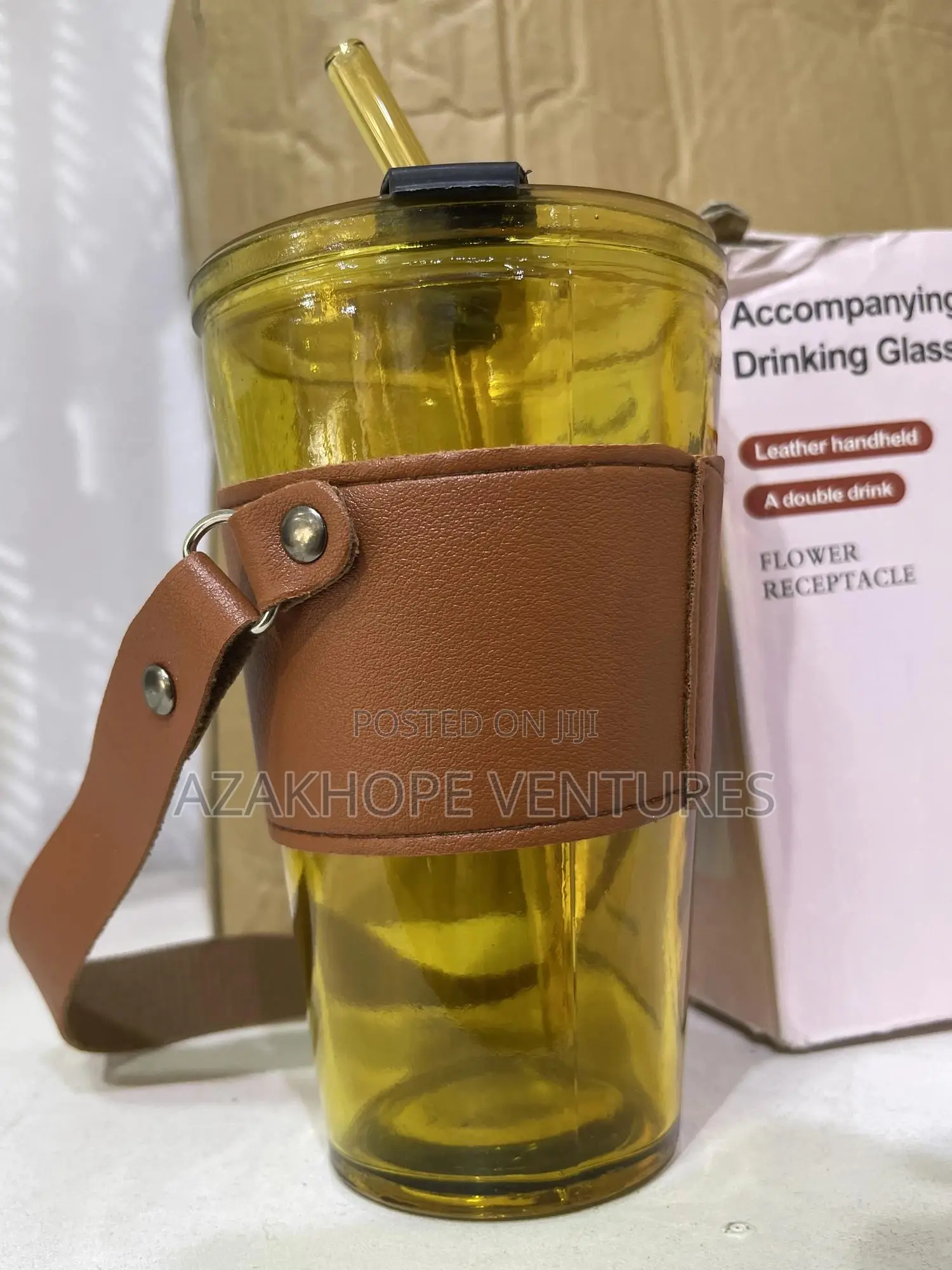 Amber-Colored Glass Tumbler