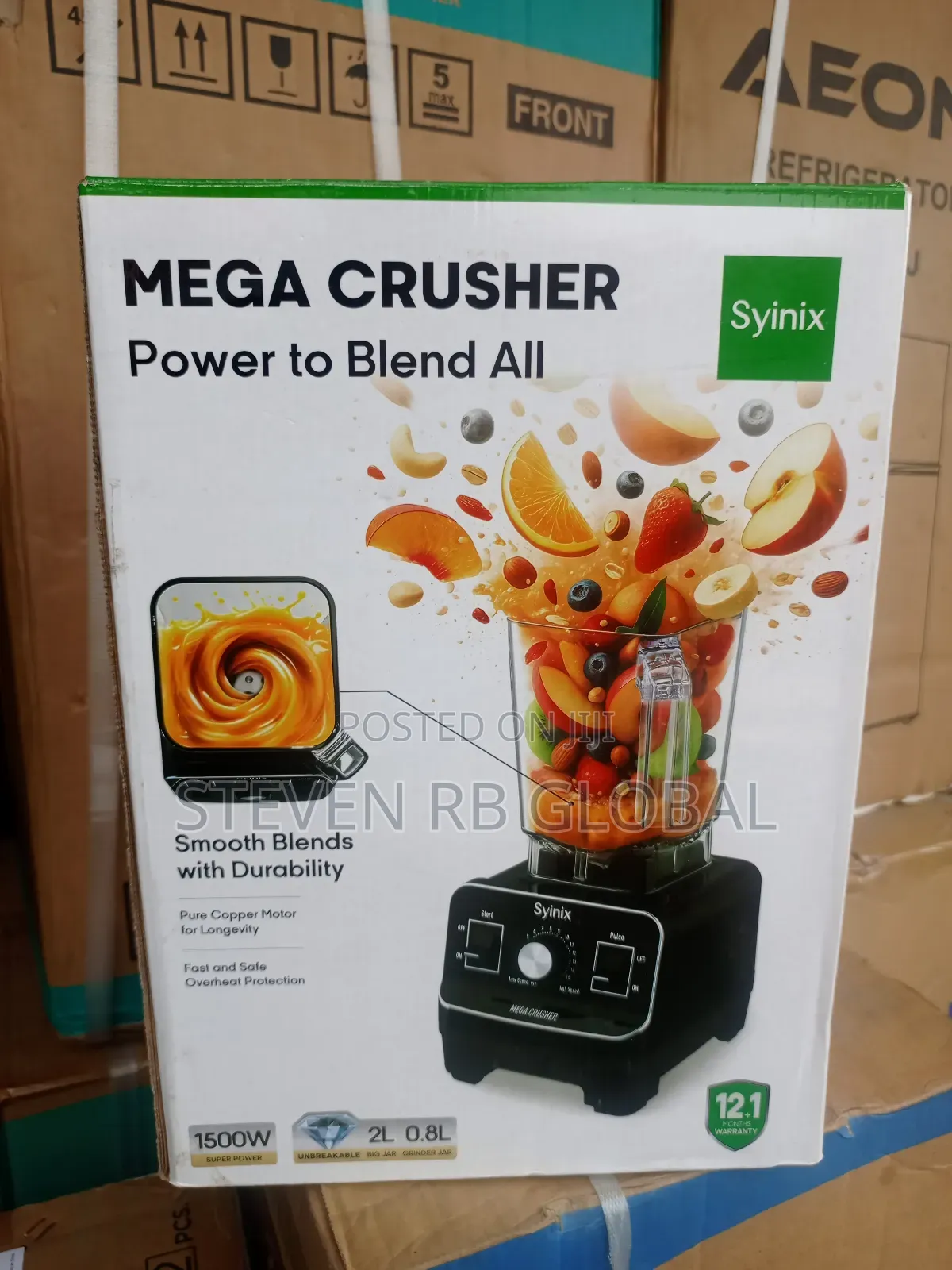 Syinix Mega Crusher Blender – 2l | 1500w Super Power