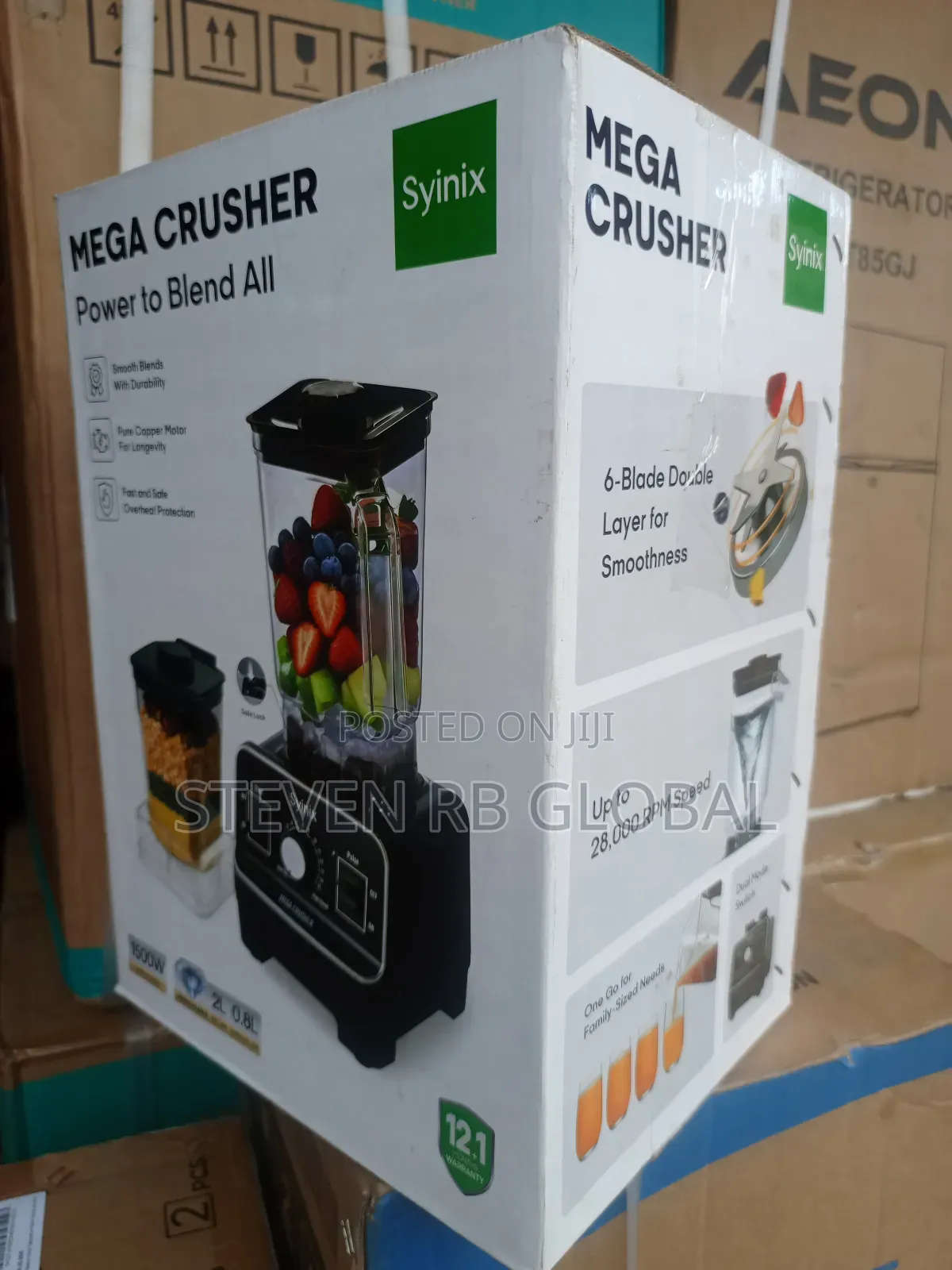 Syinix Mega Crusher Blender – 2l | 1500w Super Power