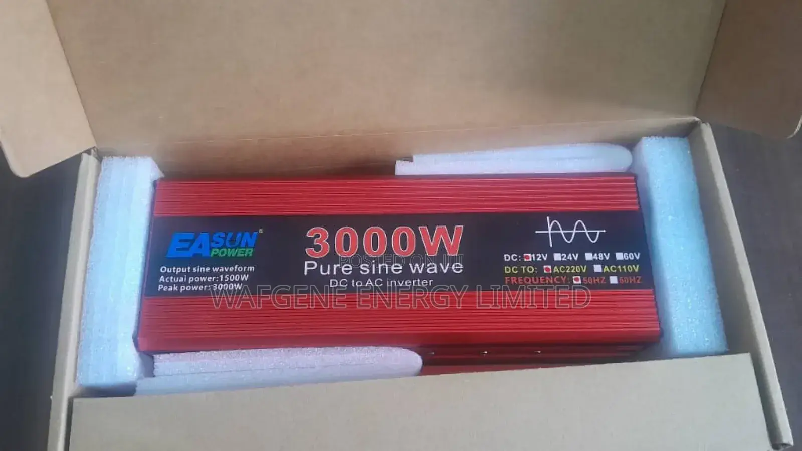 Easun Pure Sine Wave Inverter 3000watt 12v