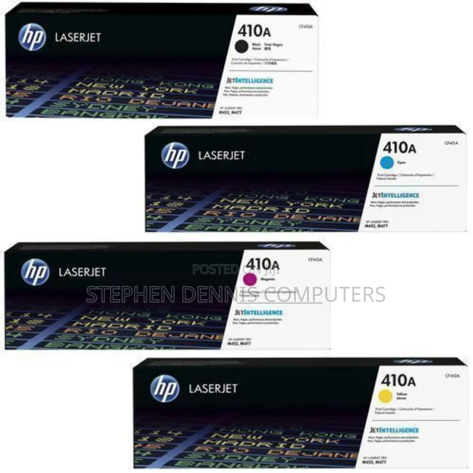 Hp 410a Original Laserjet Toner Cartridges (Black Cyan Magenta Yellow)