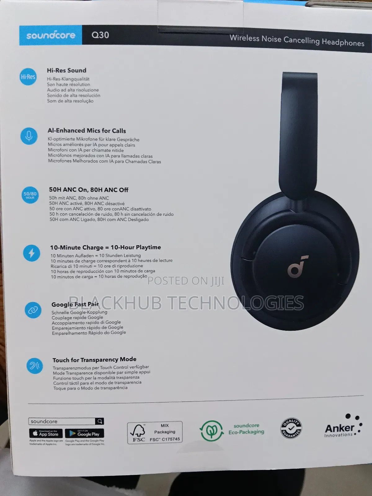 Anker Soundcore Q30 Headset With Hybrid Anc