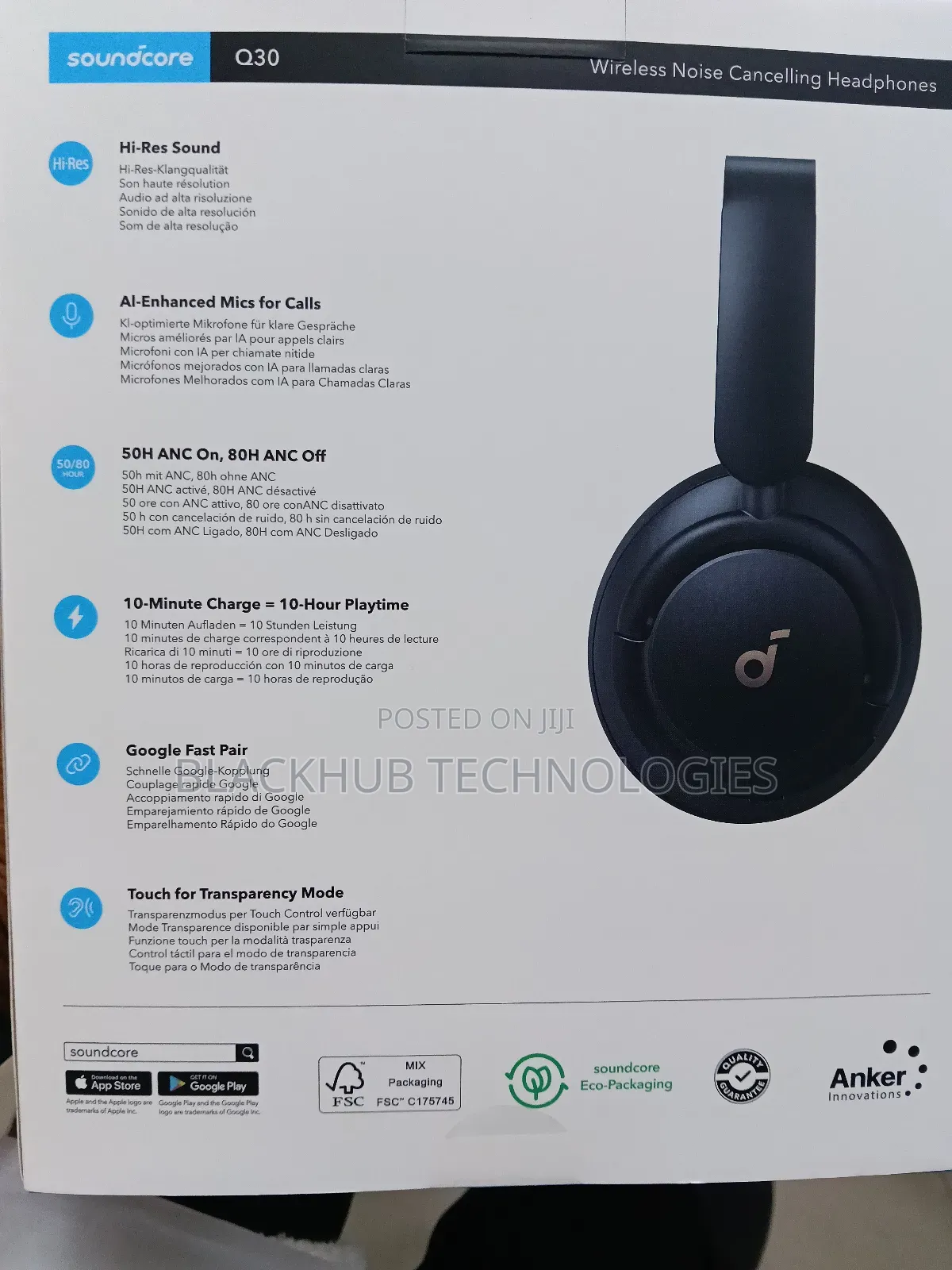 Anker Soundcore Q30 Headset With Hybrid Anc