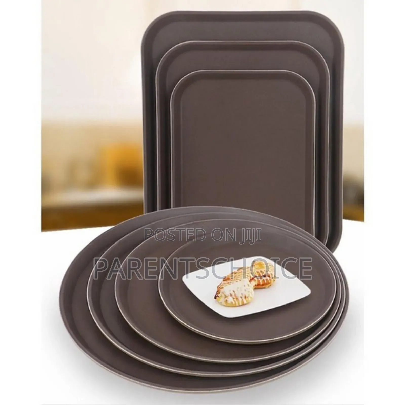 High Quality Anti Slip Non Slip Serving Tray Round / Rectangle