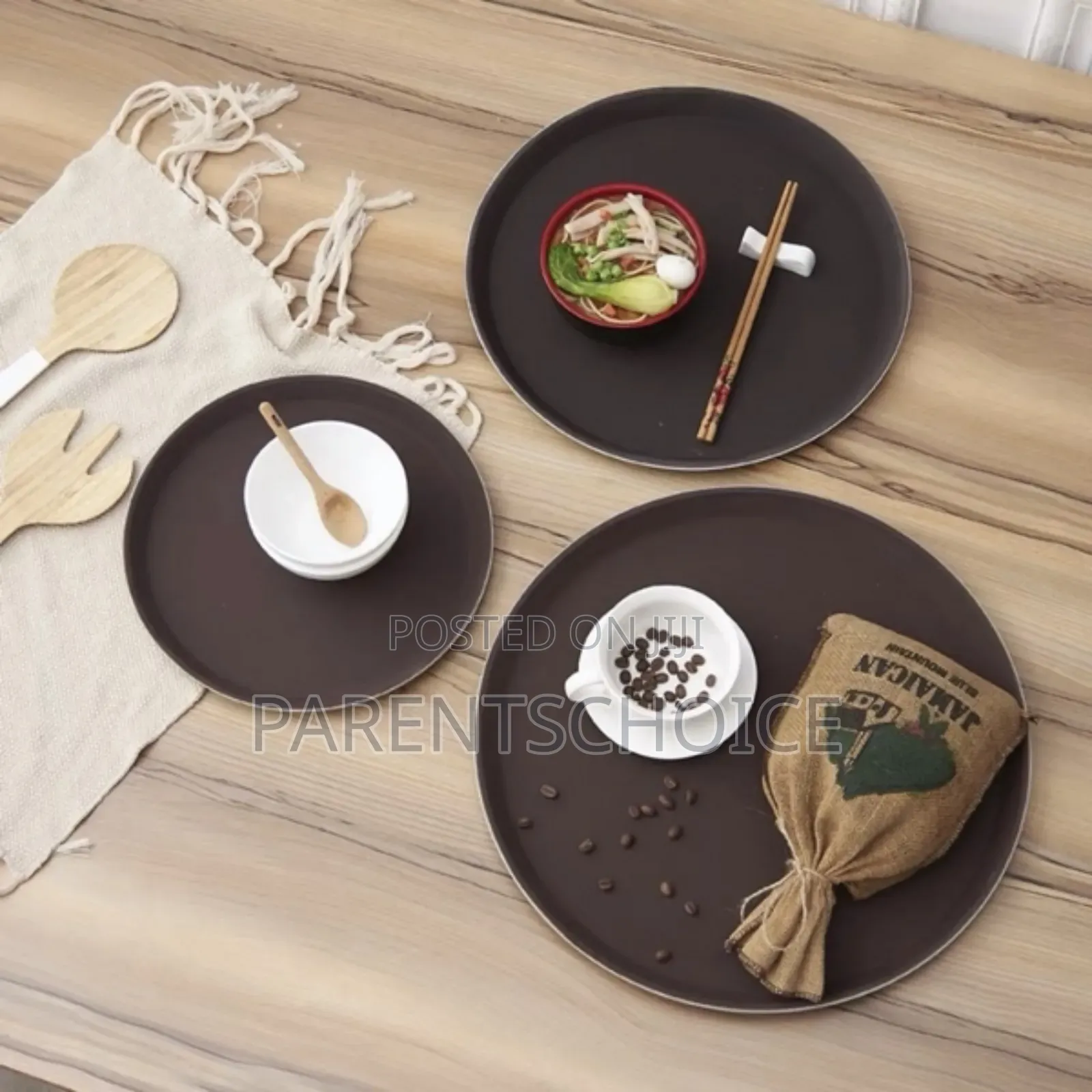 High Quality Anti Slip Non Slip Serving Tray Round / Rectangle