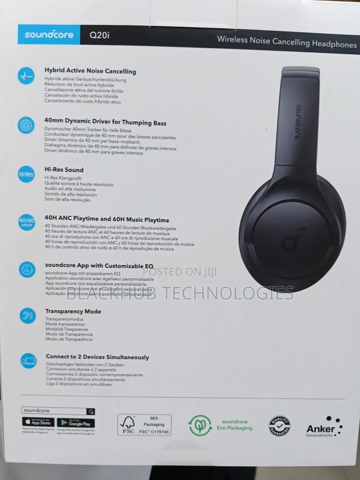 Anker Soundcore Q20i Headset With Hybrid Anc