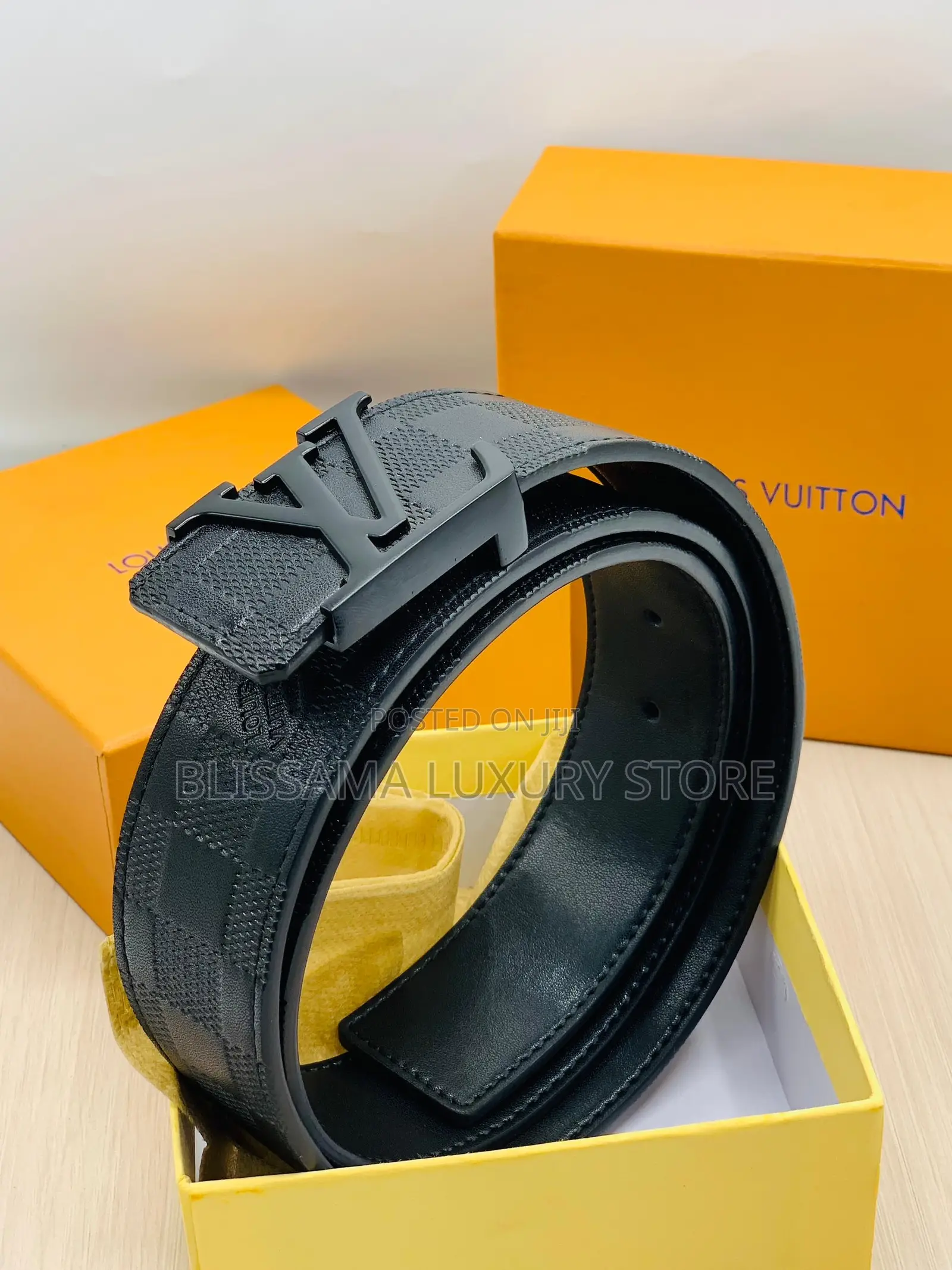 Quality Louis Vuitton Men’S Leather Belt – Durable – Black