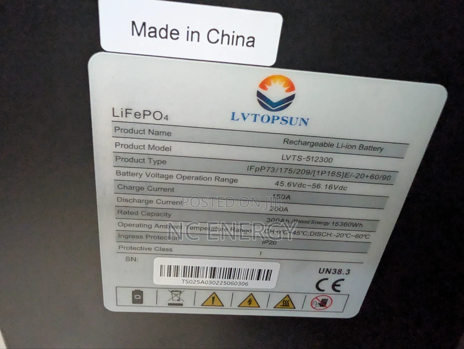 Lvtopsun 15kw Lithium Battery