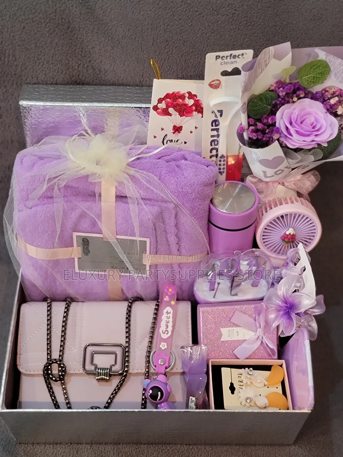 Purple Towel Set Valentine Package