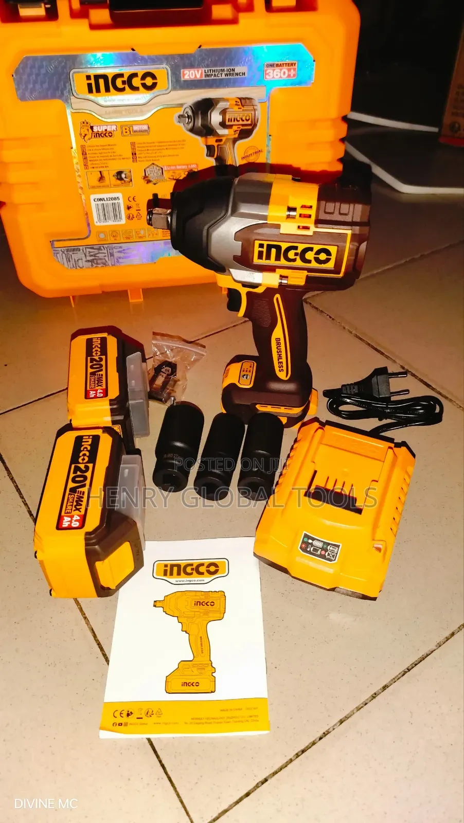 20v Ingco Battery Impart Wrench