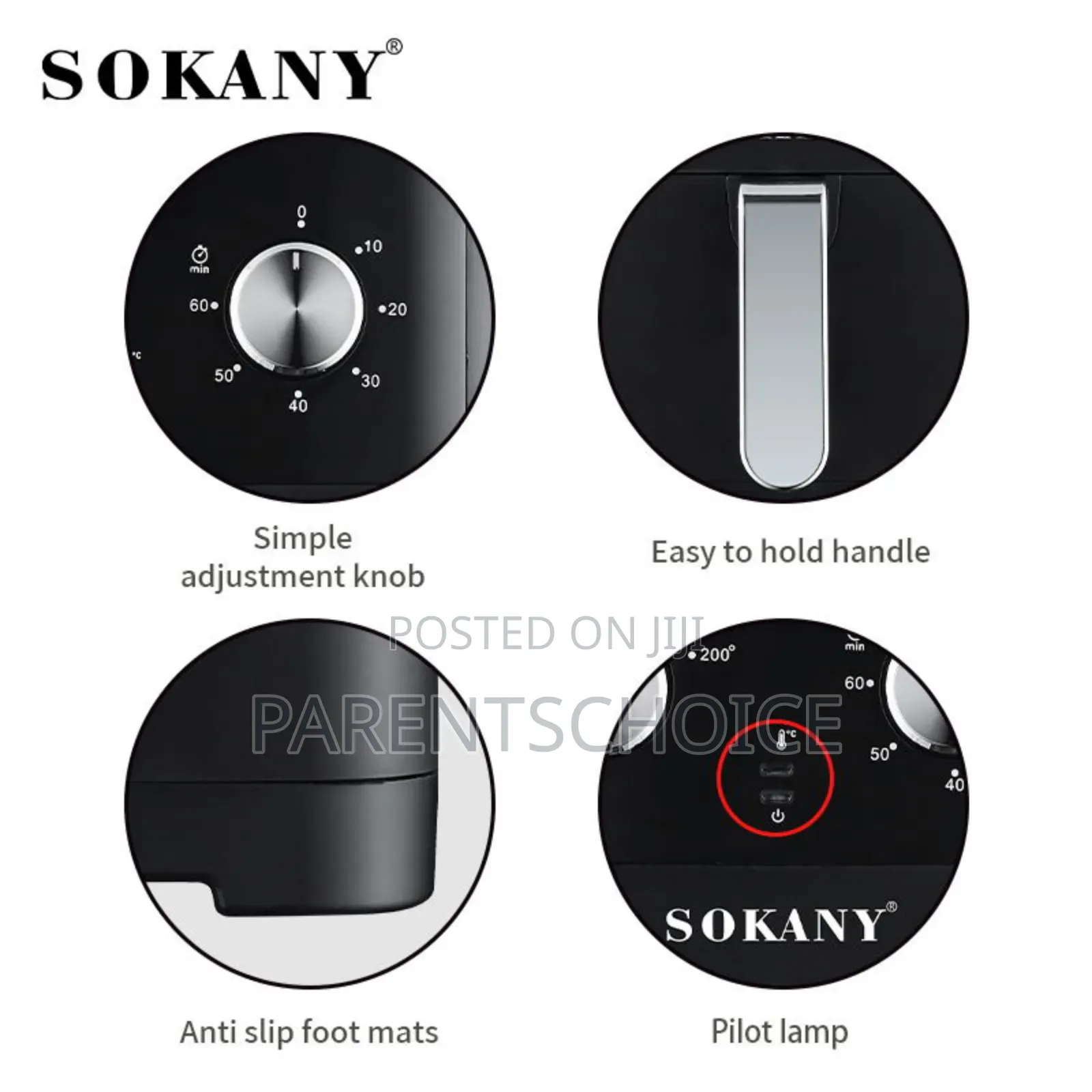 Sokany Multifunction Digital Air Fryer 8l Capacity