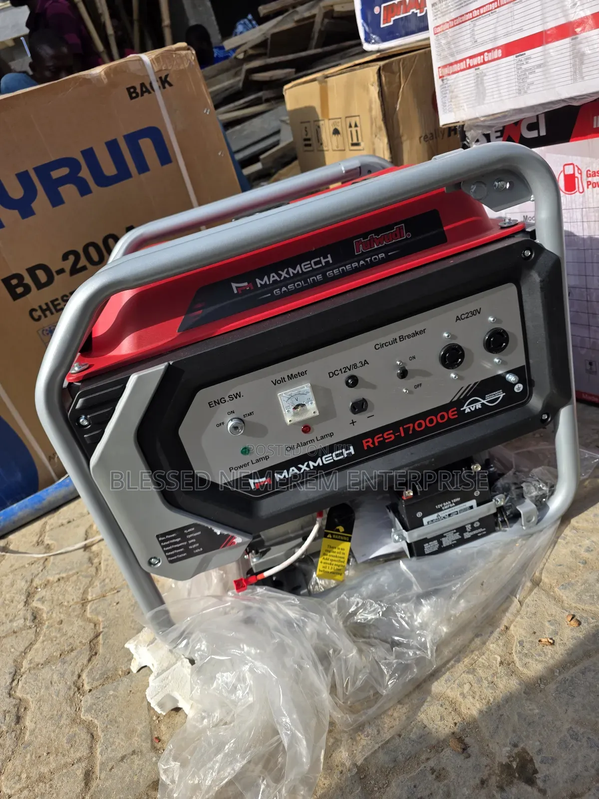 <<{15kva}>>Maxmech Petrol Generator 100%Copper Coil