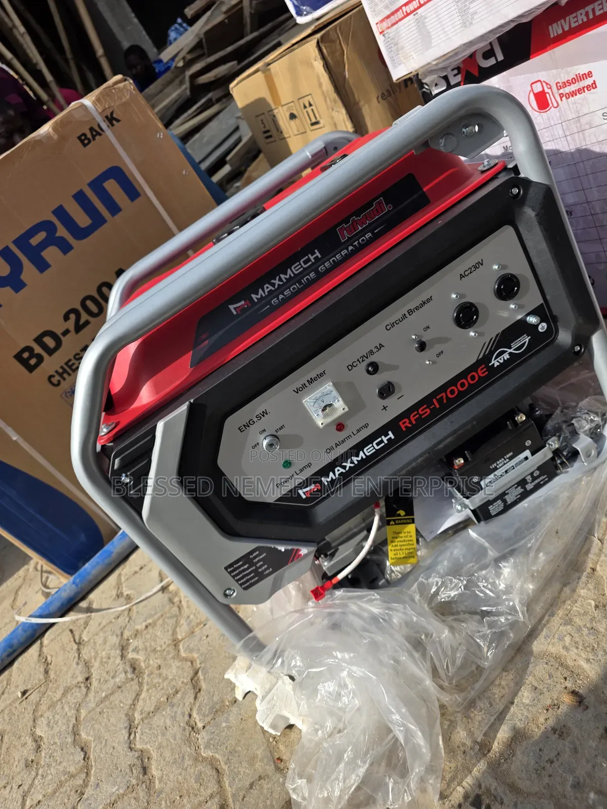 <<{15kva}>>Maxmech Petrol Generator 100%Copper Coil
