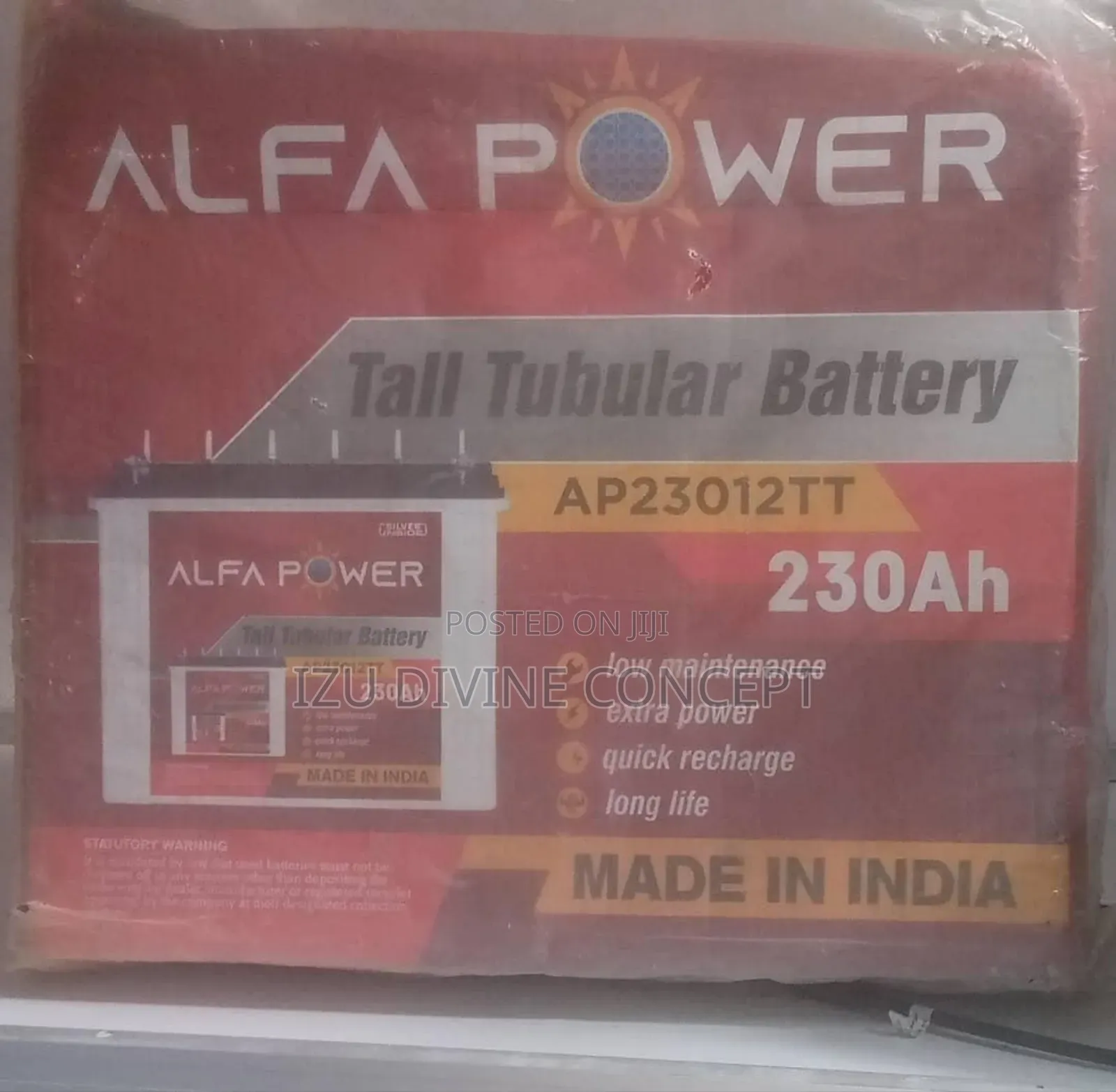 230ah Alfa Power Tubular Battery