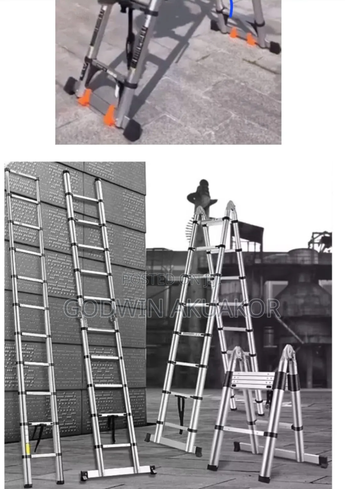 4.7 Meters Telescopic Aluminum Ladder