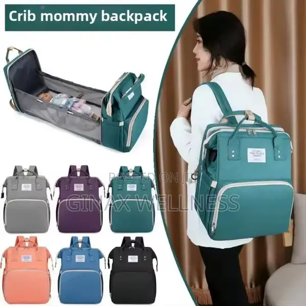 3-in-1 Convertible Diaper Bag With Crib | Mommy Backpack