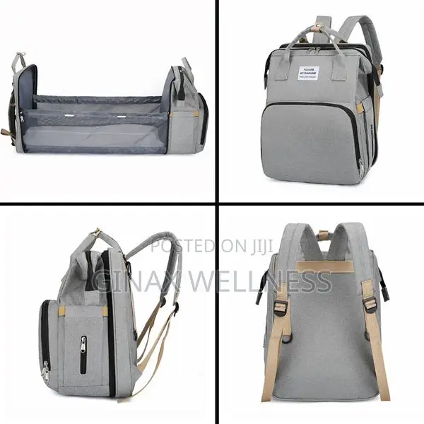 3-in-1 Convertible Diaper Bag With Crib | Mommy Backpack
