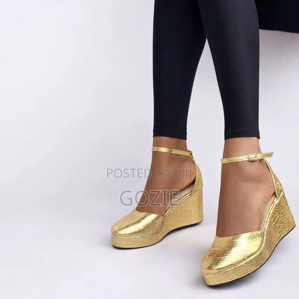 Elegant Classy Plus Size Wedge Platform Sandals