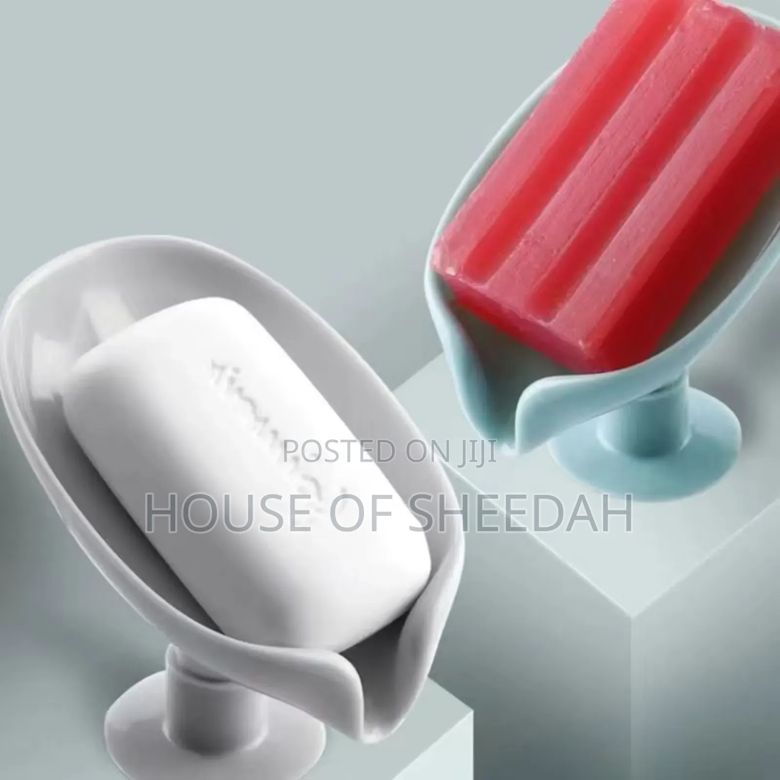 Leaf-Shaped Soap Holder With a Suction Cup Base 3pcs