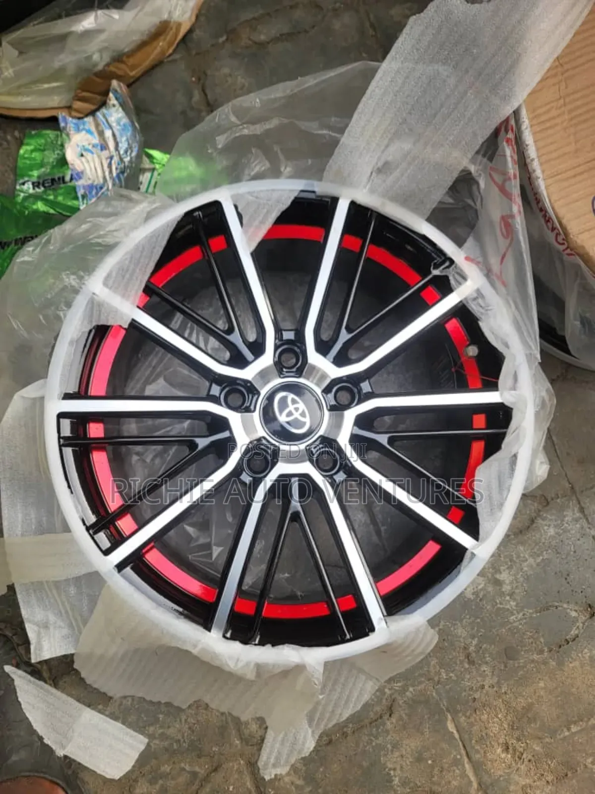 16inch With A Red Corolla,Matrix, Pontiac Vibes Rims.