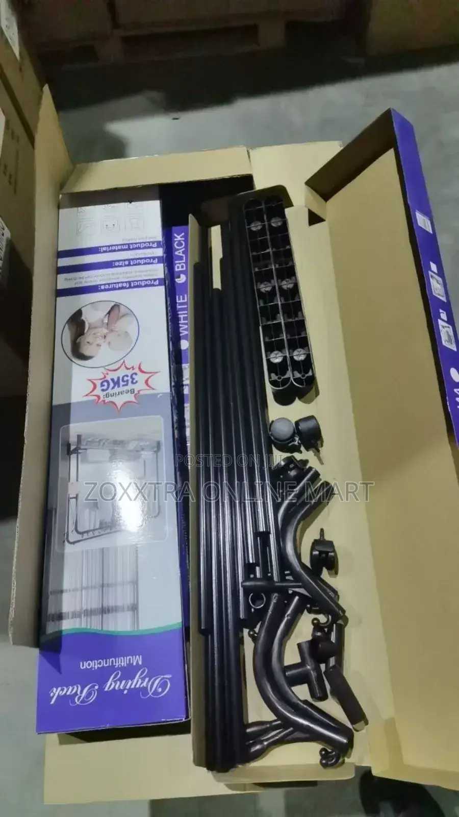Double Pole Clothes Rack With Tires