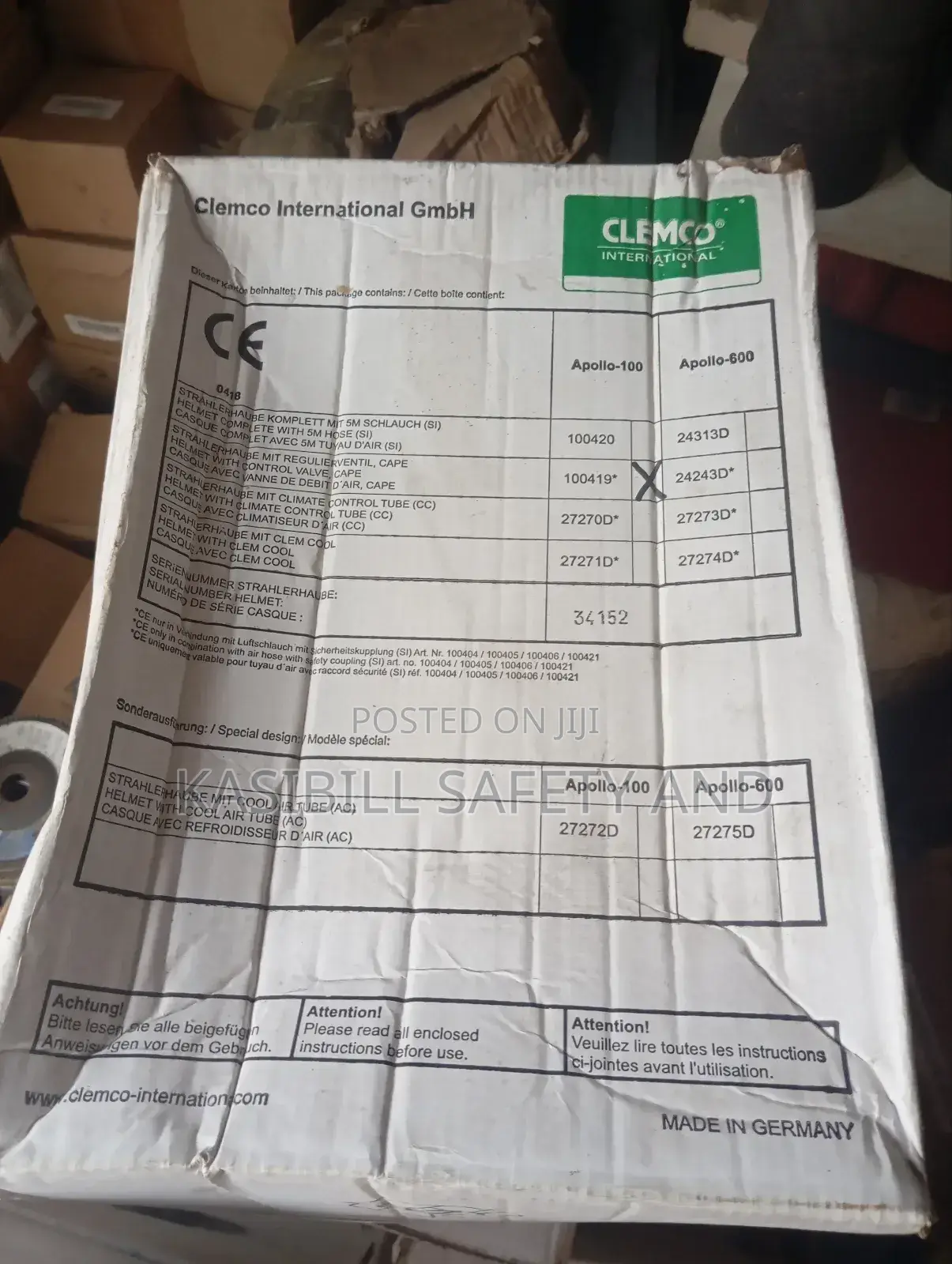 Clemco Abrasive Blasting Helmet Cap