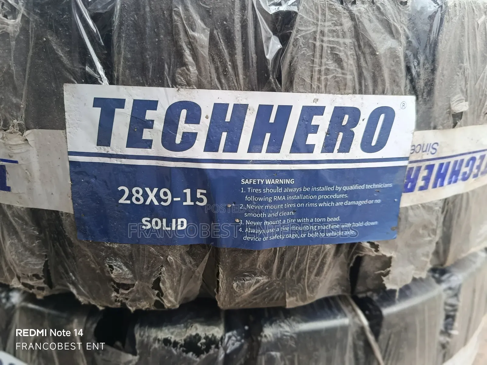 28×9-15 Tech Hero Solid Tire