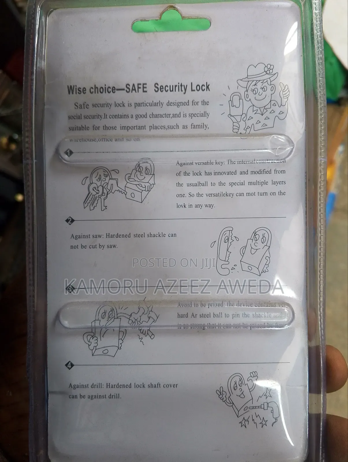 Anty Saw Padlock Best Qoulity 80mmsafe