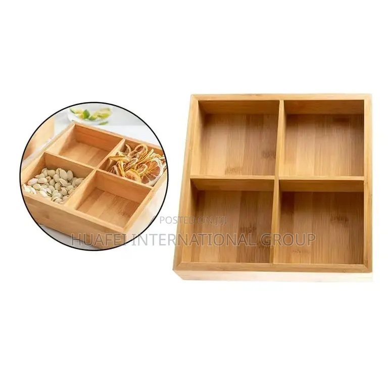 Divided Wooden Serving Tray