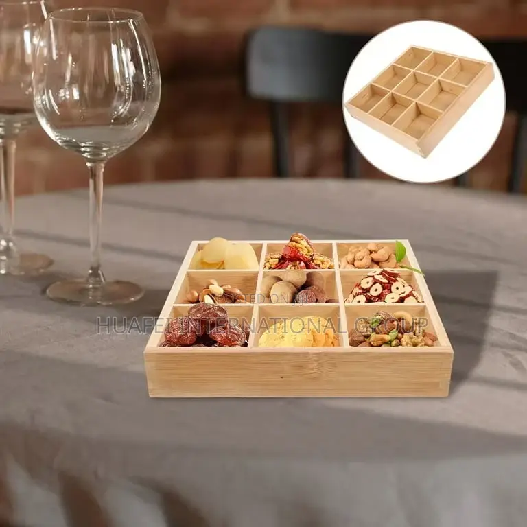 Divided Wooden Serving Tray