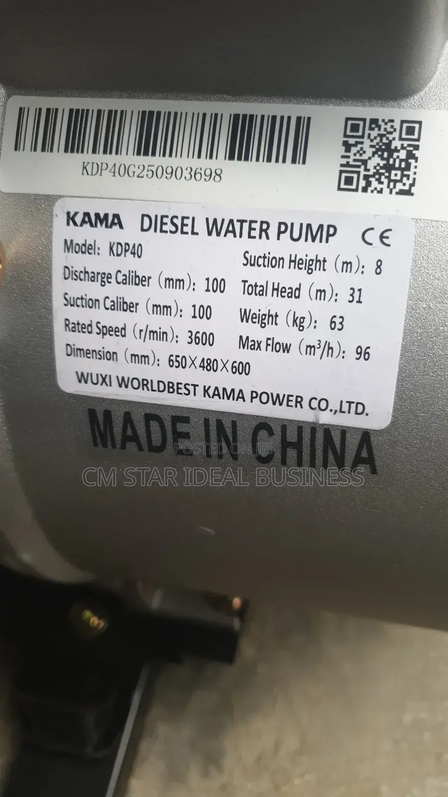 Kama Diesel Water Pump 4inches