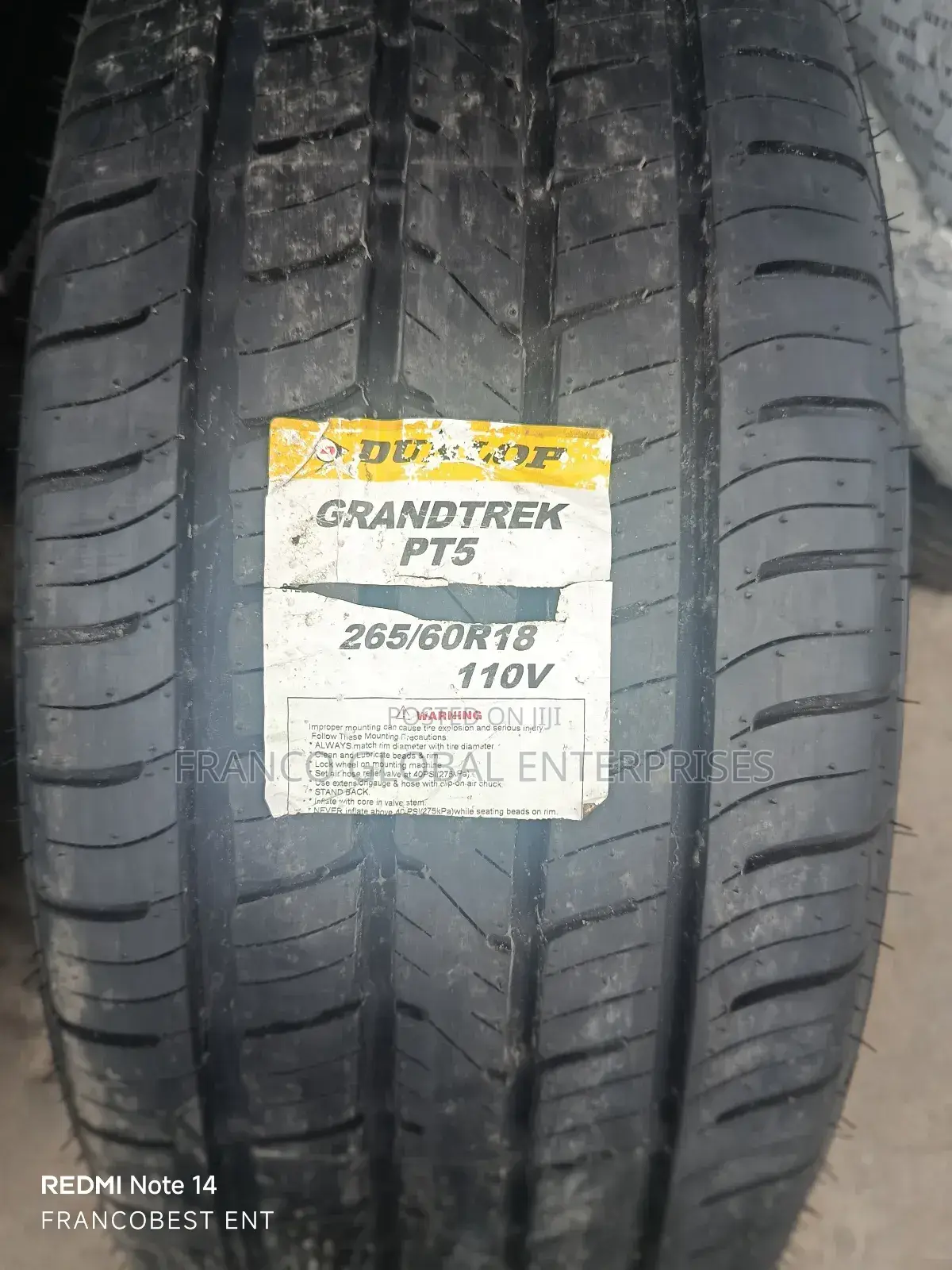 265/60r18 Dunlop Tire