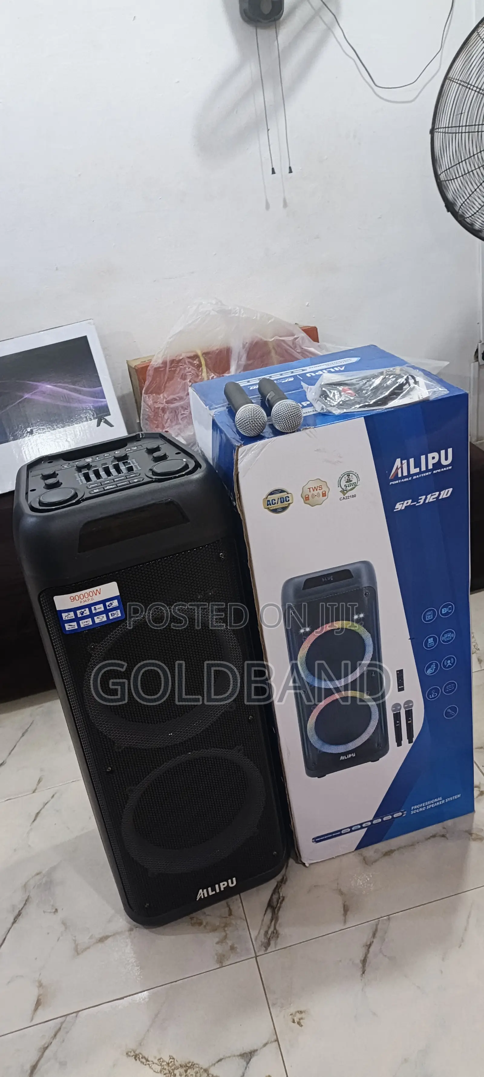 Ailipu Sp-312 120w Portable Pa Speaker + 2 Mics