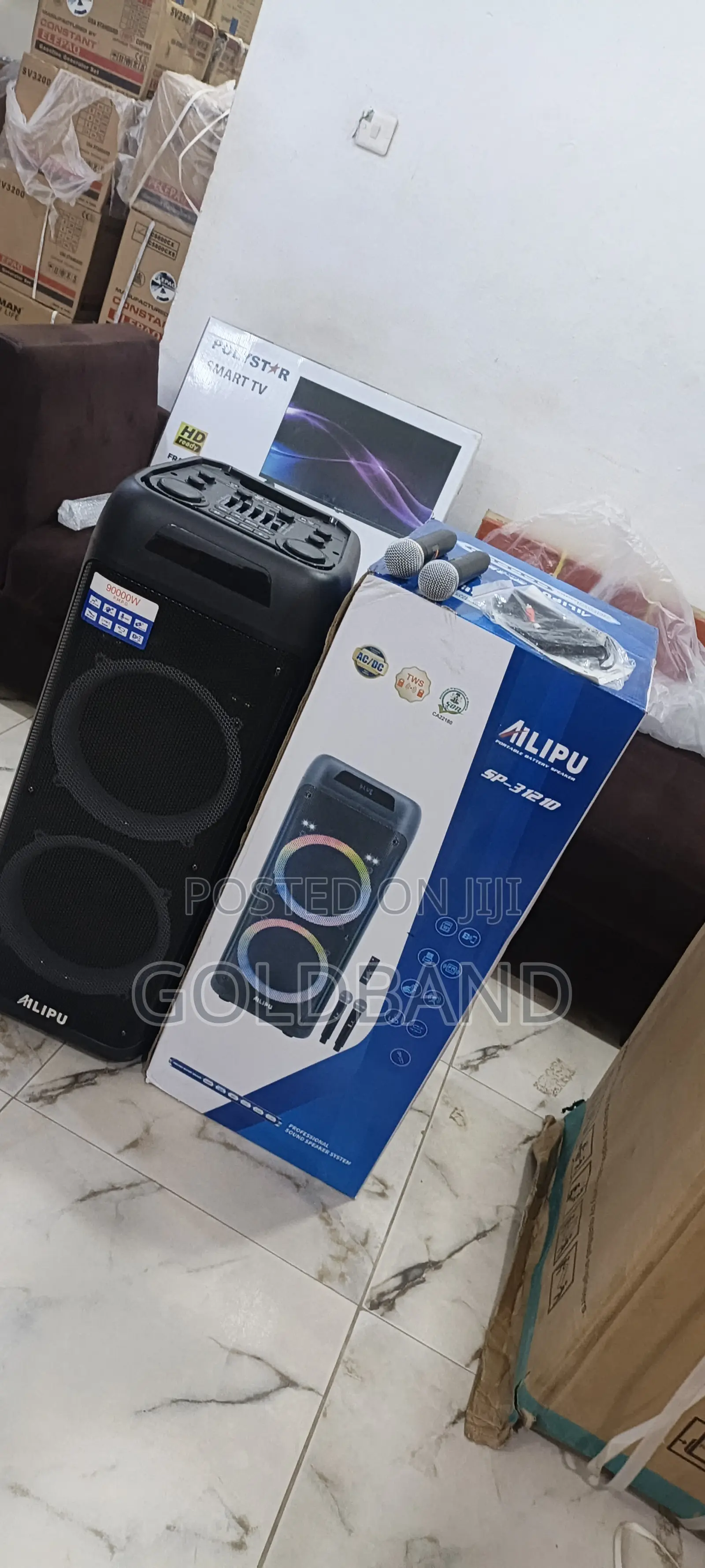 Ailipu Sp-312 120w Karaoke Speaker With 2 Microphones