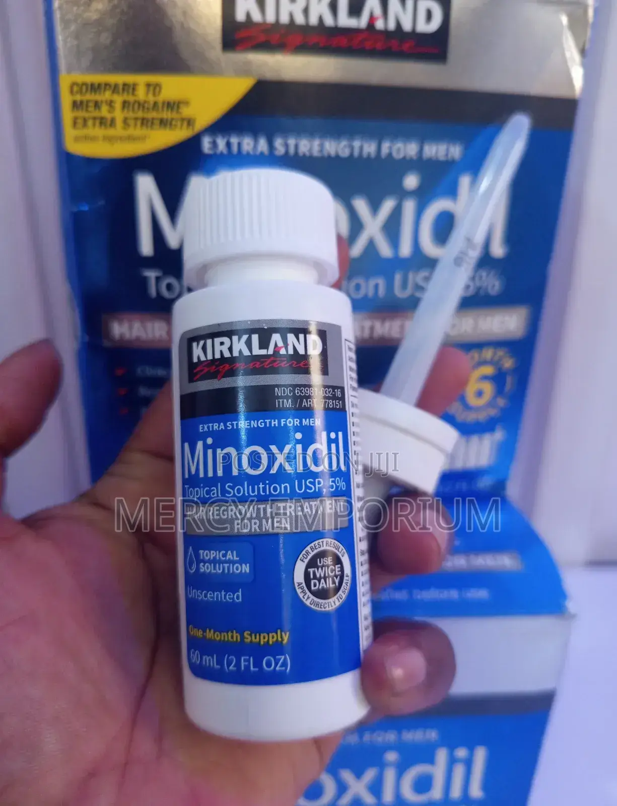 Original Kirkland Minoxidil for Men's Hair Beard Growth. Authentic