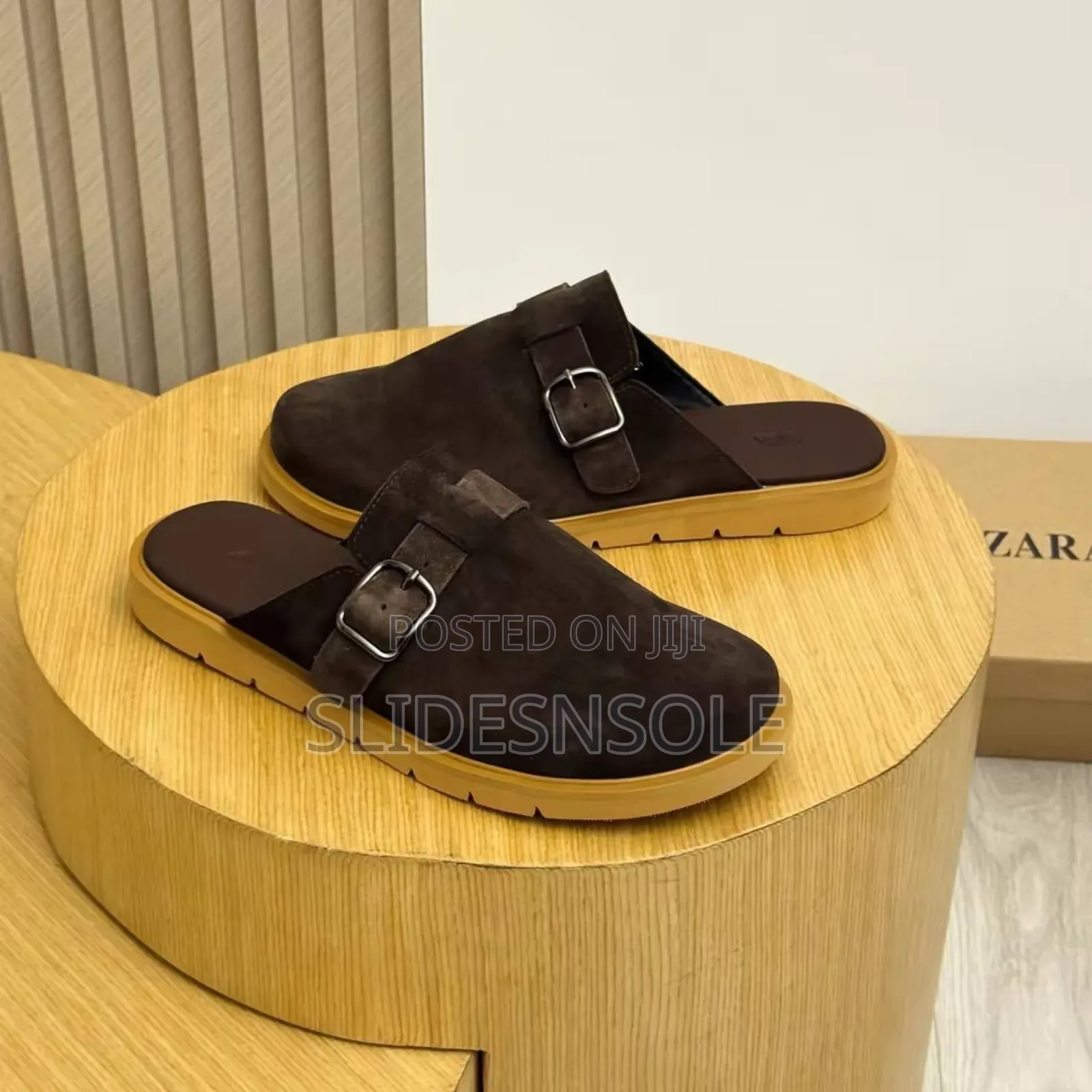 Zara Classic Leather Clog Sandals