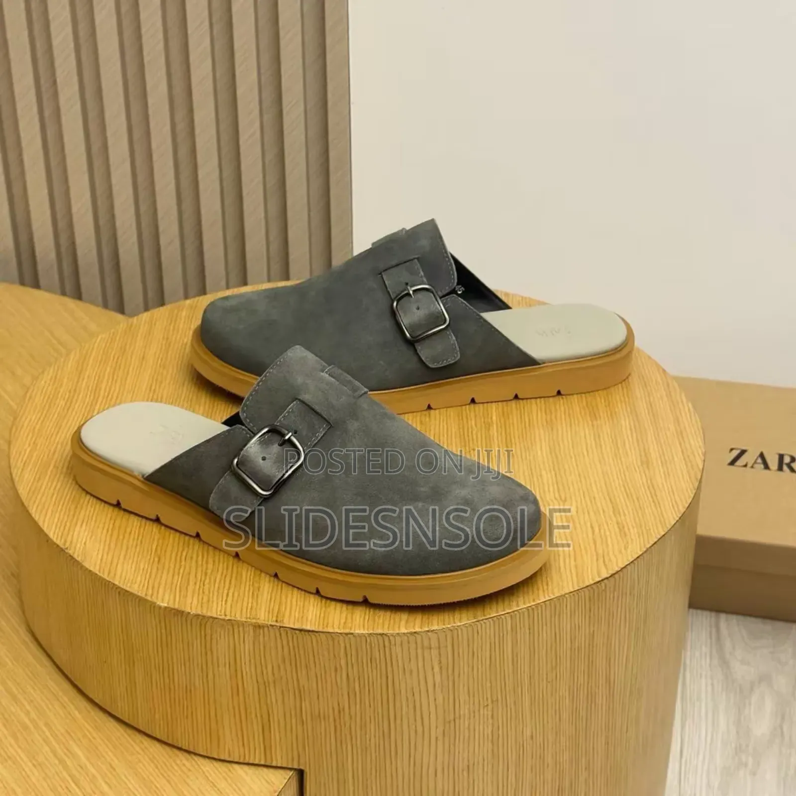 Zara Classic Leather Clog Sandals