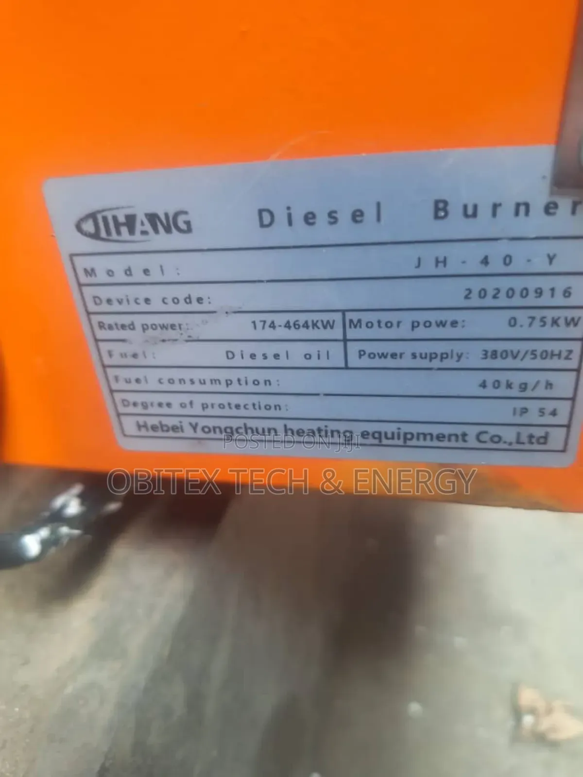 Industrial Diesel Burner, Heavy Duty , – Hebei Yongchun Jh-40-Y