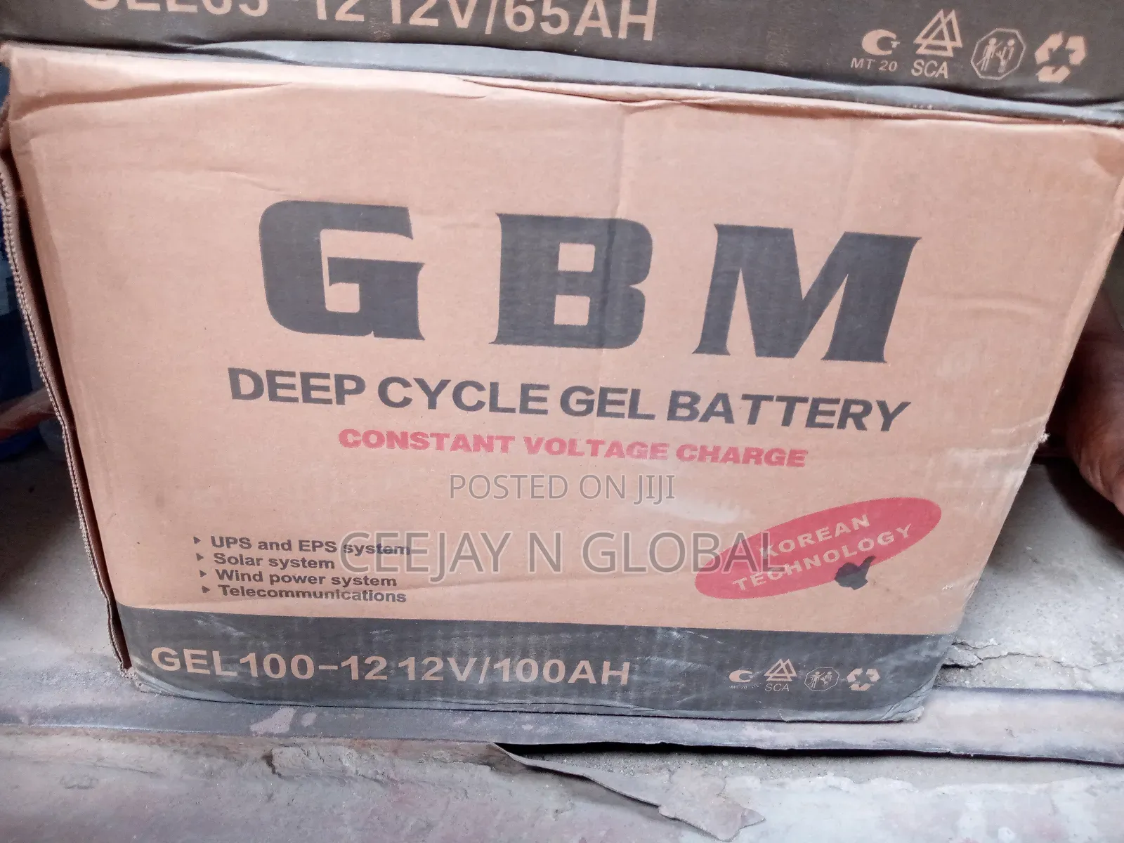 Solar GBM 100ahs 12v Deep Cycle Dry Cell Battery