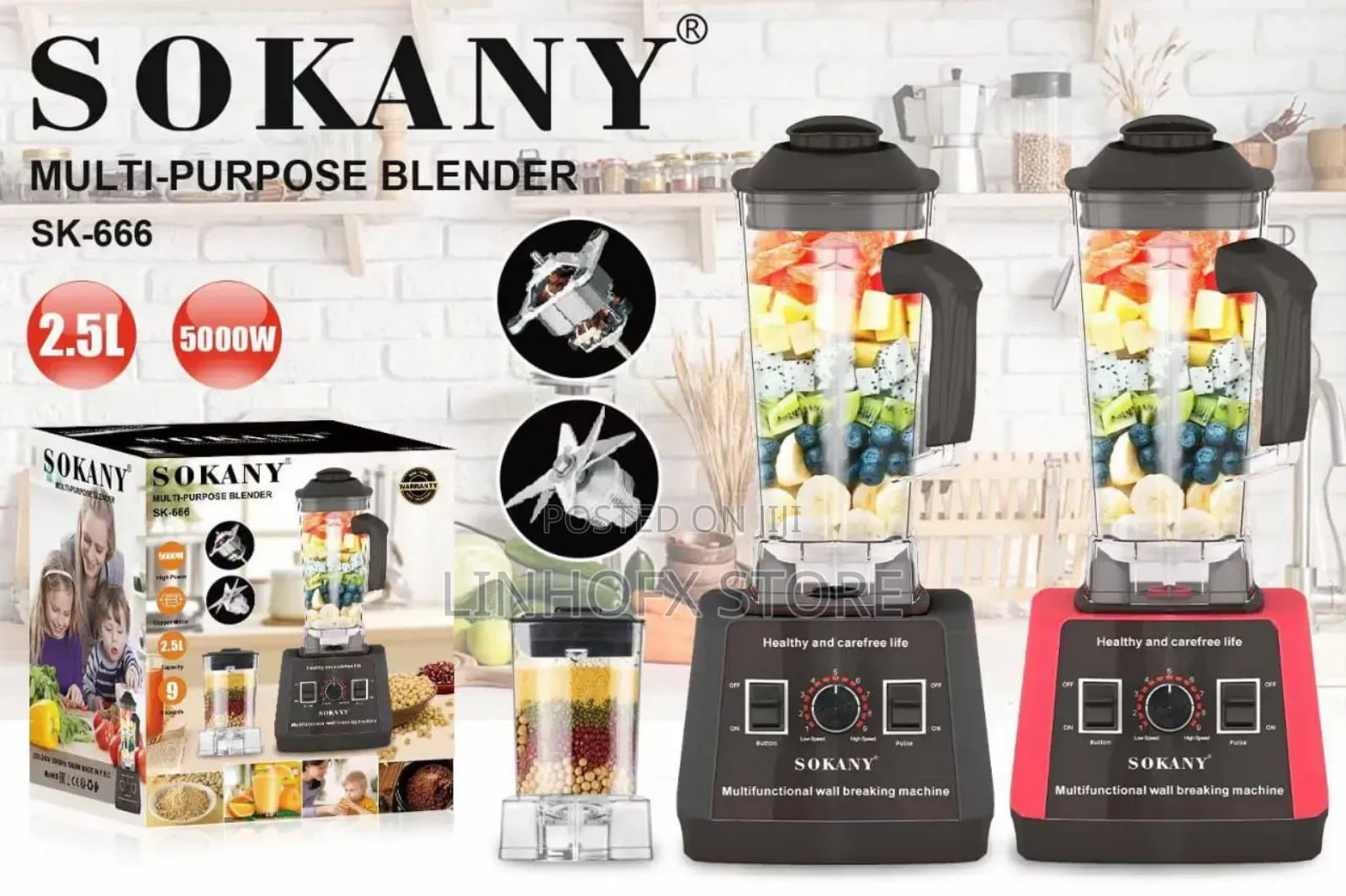 Sokany Multi-purpose Blender (Sk 666)