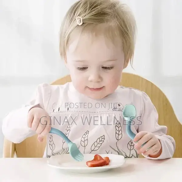 360° Flexible Baby Training Spoon and Fork Set (6 Months – 3 Years)
