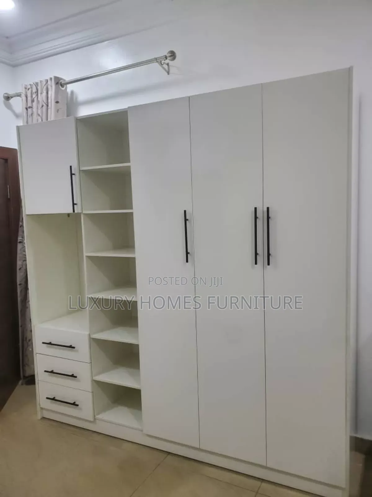 Standard 3 Doors Wardrobe With Drawers and Shoes Rack