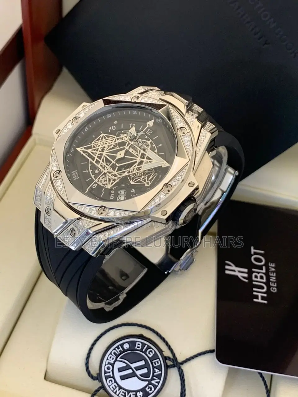 High Quality Luxury Hublot Chronograph Rubber Strap