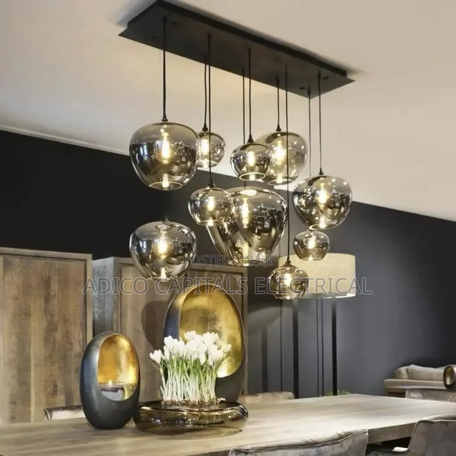 Nordic Glass Drop Chandelier
