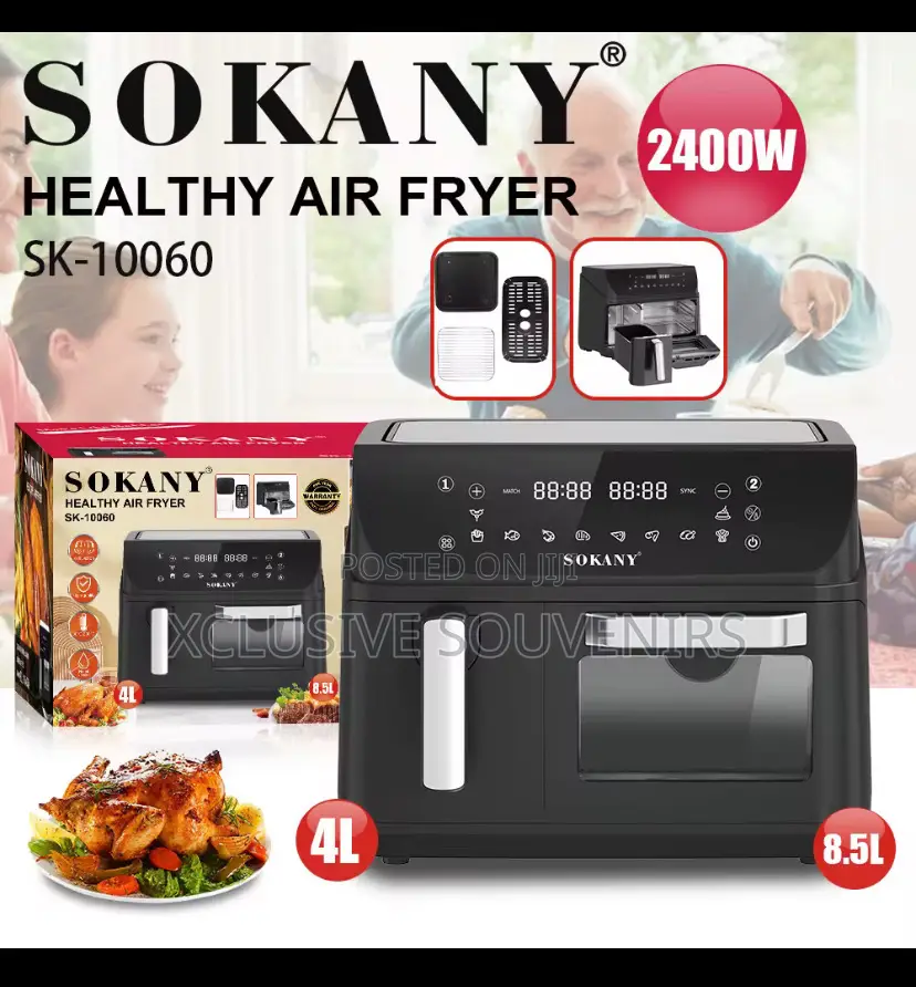 12.5l Stainless Steel Oil-free Digital Control Double Pot Air Fryer