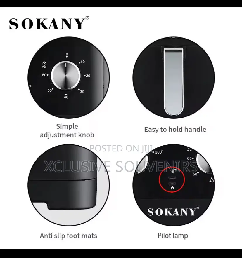 8l High Power Double Knob Design Multifunctional Healthy Air Fryer